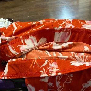 Floral Red and White pants